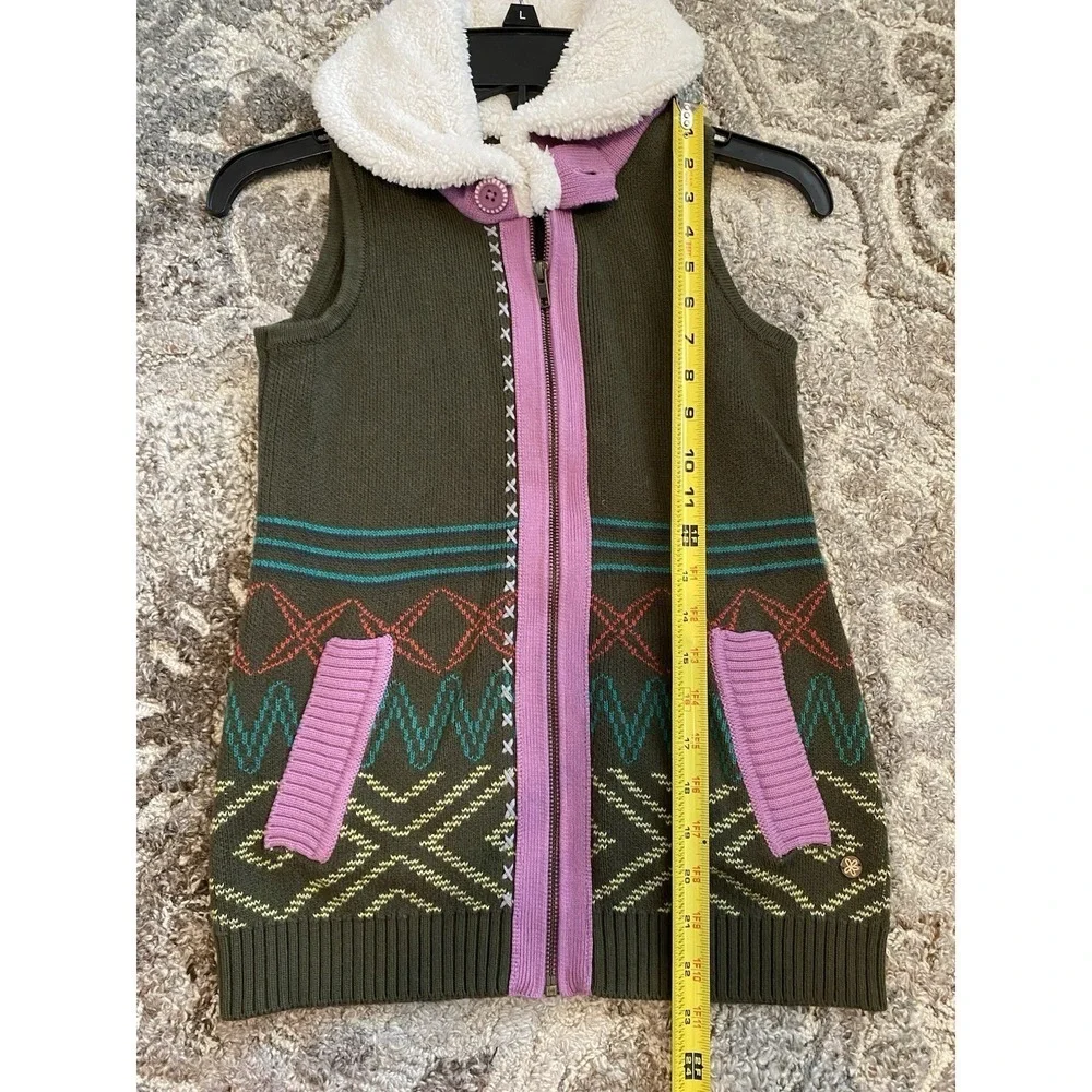 Matilda Jane BIG IDEA Vest 10 Sweater Knit Green Girls 435 Make Believe